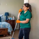 Show photo 72: Housekeeping at work in a residence