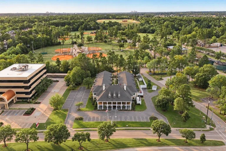Aerial neighborhood at Tarina of Cypresswood
