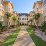 Show photo 7: Courtyard walkway at Tarina of Cypresswood