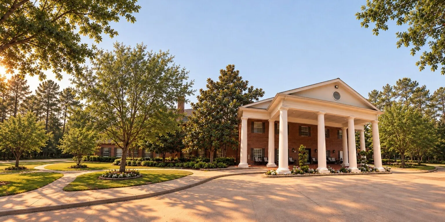 The front portico at Tarina of Kingwood