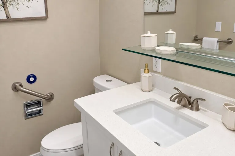 Bathroom vanity at Tarina of Stockton