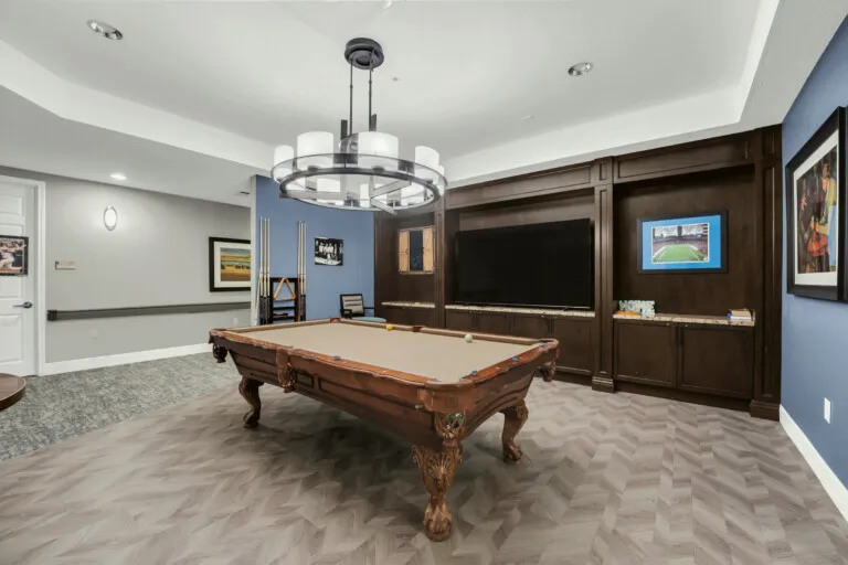 Billiards room at The Terraces at Kingwood
