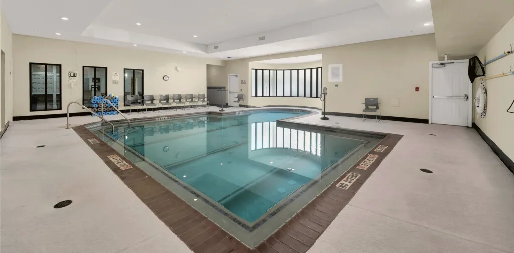 Indoor heated pool lap at The Terraces at Kingwood