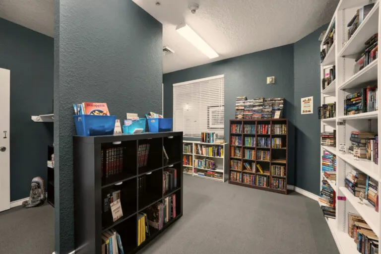 The library at The Terraces at Kingwood