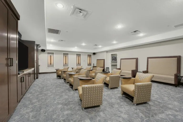 Movie theater recliners at The Terraces at Kingwood